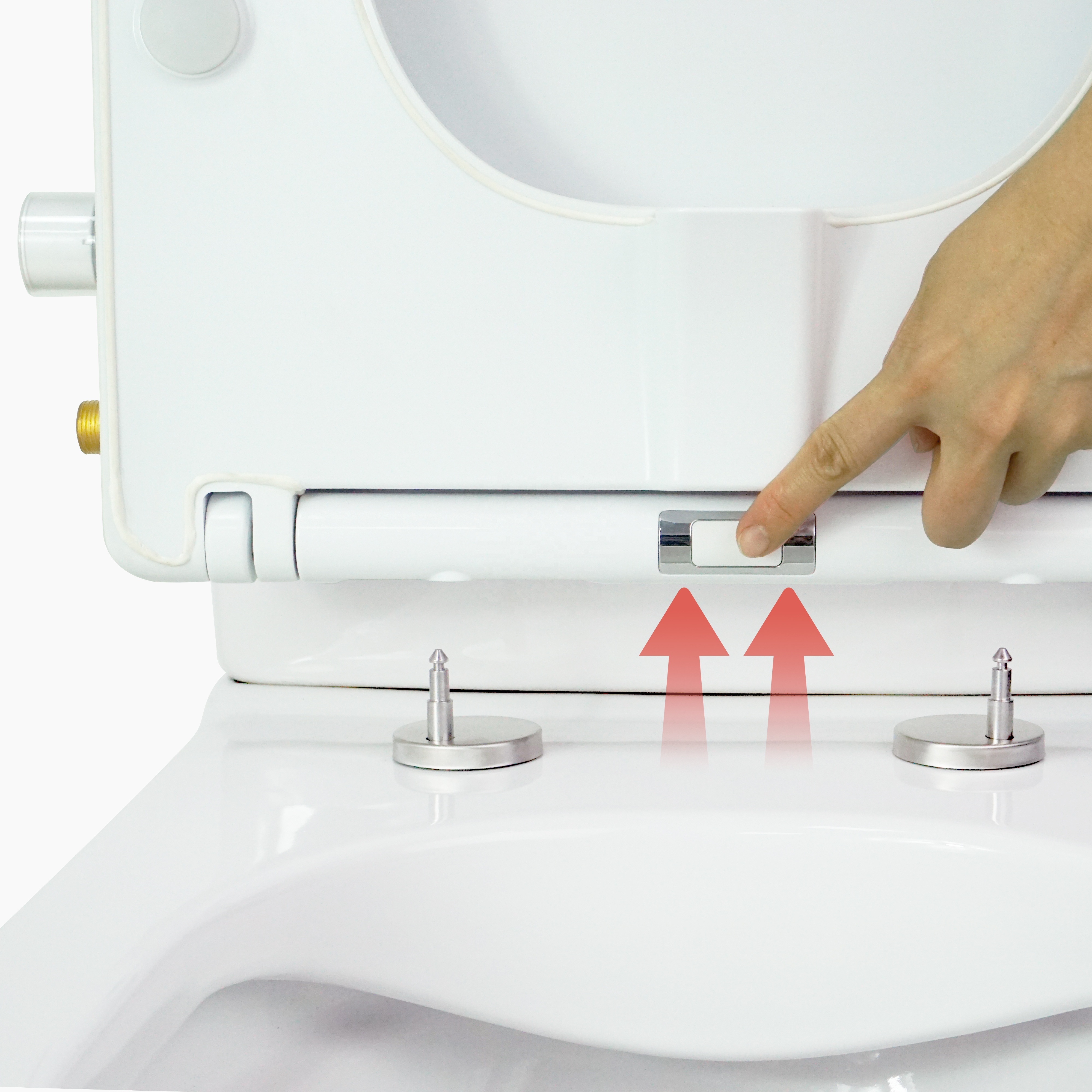 OEM/ODM Cheap UF Soft Closing Seat Cover WC  D Shape Toilet Seat cover with LED light and seat heating function