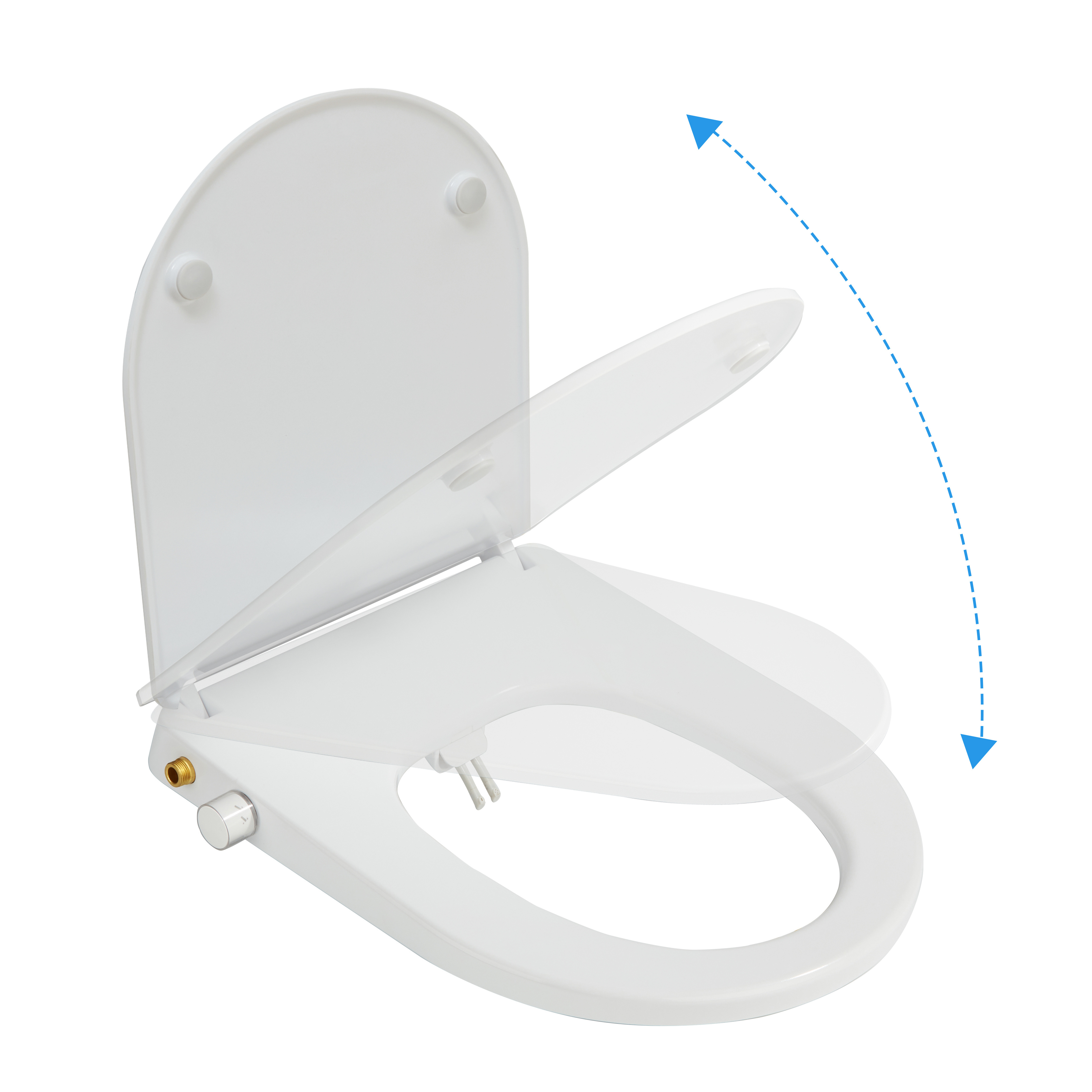 OEM/ODM Cheap UF Soft Closing Seat Cover WC  D Shape Toilet Seat cover with LED light and seat heating function