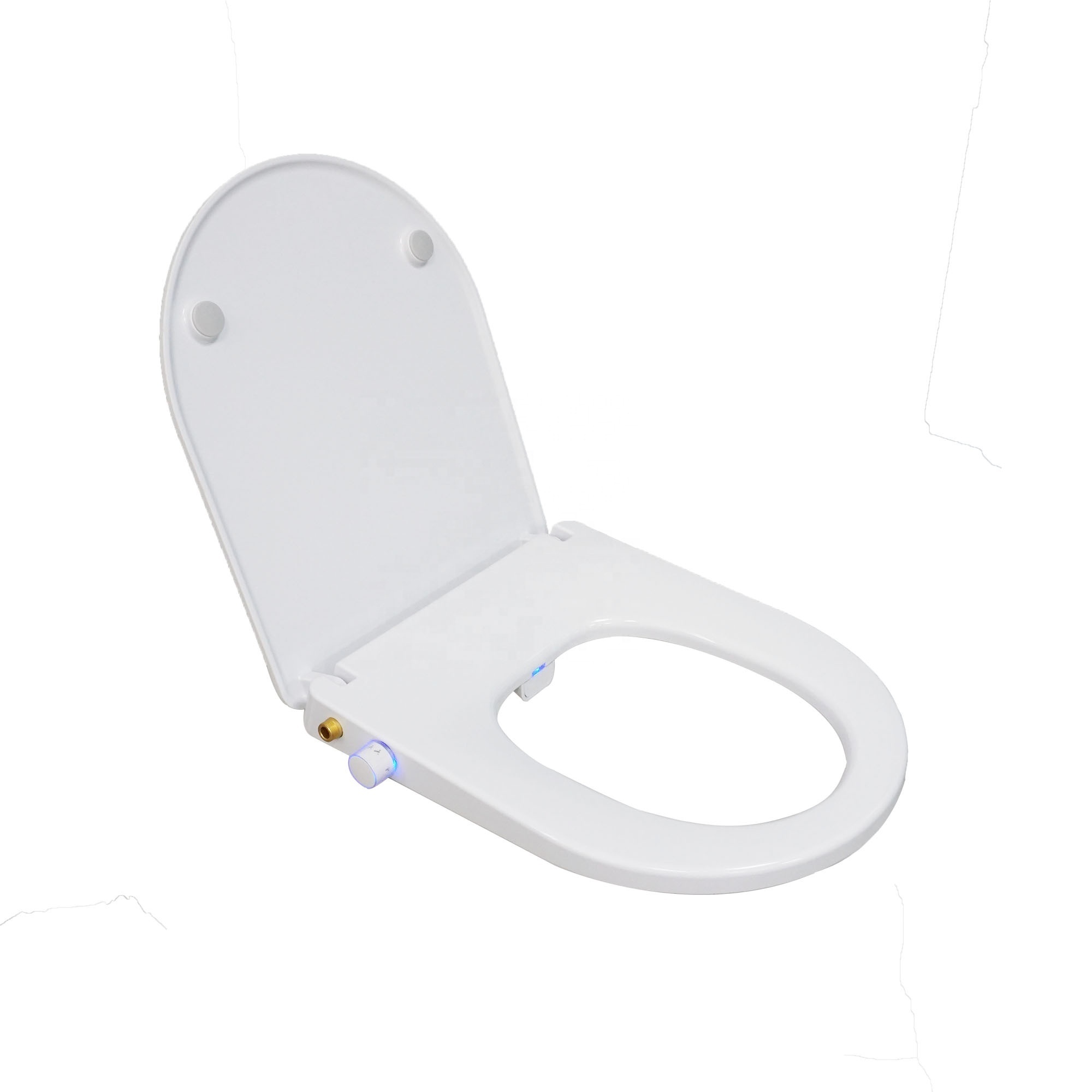 OEM/ODM Cheap UF Soft Closing Seat Cover WC  D Shape Toilet Seat cover with LED light and seat heating function