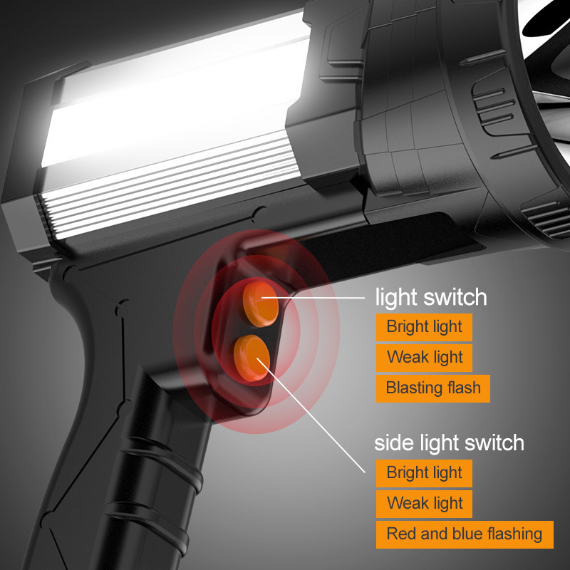 High Lumens Waterproof Camping Lantern P50 Long Range Bright Searchlight Rechargeable Led Flashlight