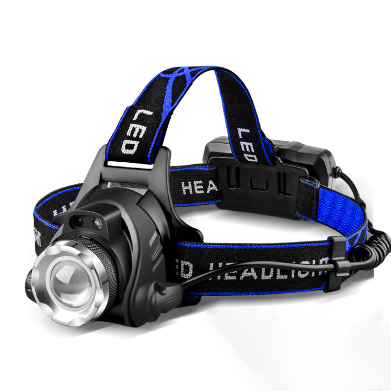 Head-mounted Miner's Lamp Outdoor Induction Zoom Fishing Headlamp High Power Waterproof Led Headlamp Flashlight