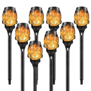 Howlighting Outdoor Decoration Festival Flame Skeleton Lamp LED Solar Garden Halloween Light