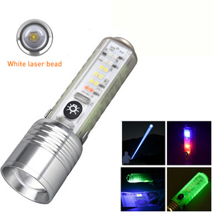 Howlighitng Ultra Bright XHP50 Rechargeable Torch Light  White Purple Side Light Strong Magnets ZOOM Flashlight for Outdoor