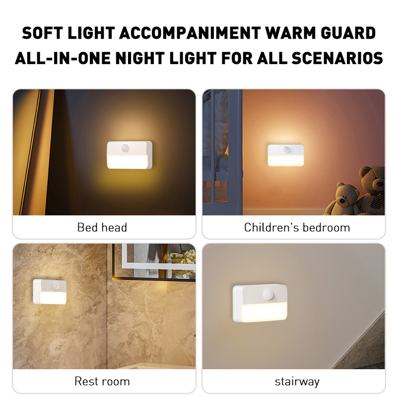 Howlighting PIR Smart Sensor Cabinet Light 3AAA Dry Battery Led Stair Night Light Motion Sensor Light