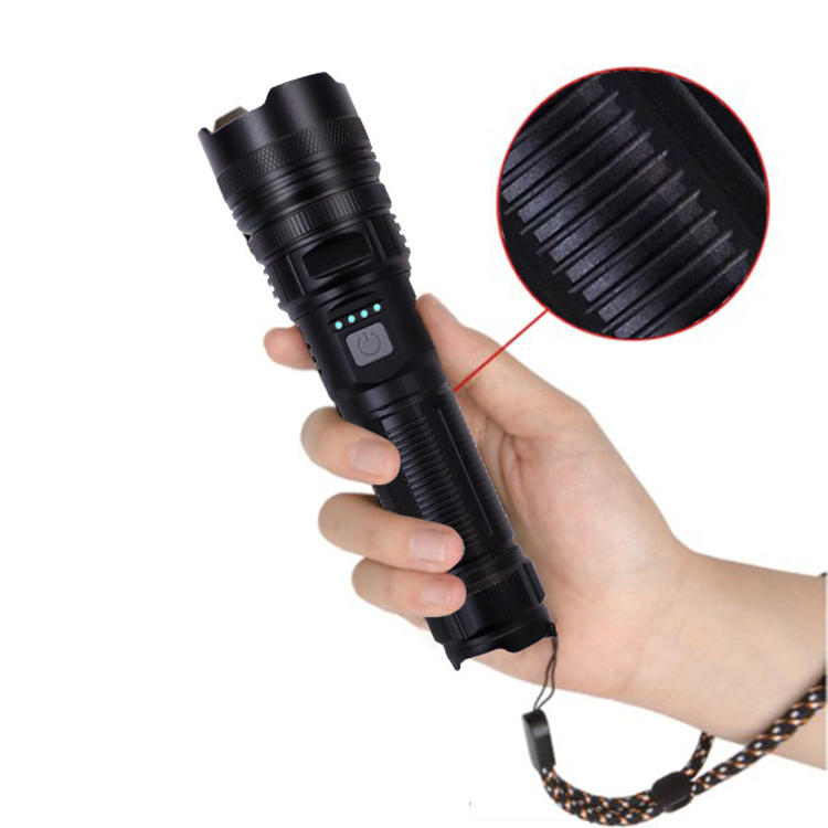 2022 New Three-speed Dimming P50 P70 1000 Lumen Flashlight Led Rechargeable Zoom Flashlight