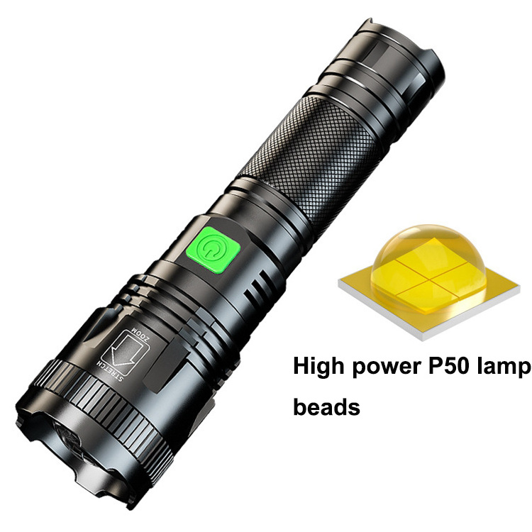 Howlighting High Brightness Zoom Glare Flashlight P50/t6 Wick Led Rechargeable 1200 Lumens Waterproof Flashlight