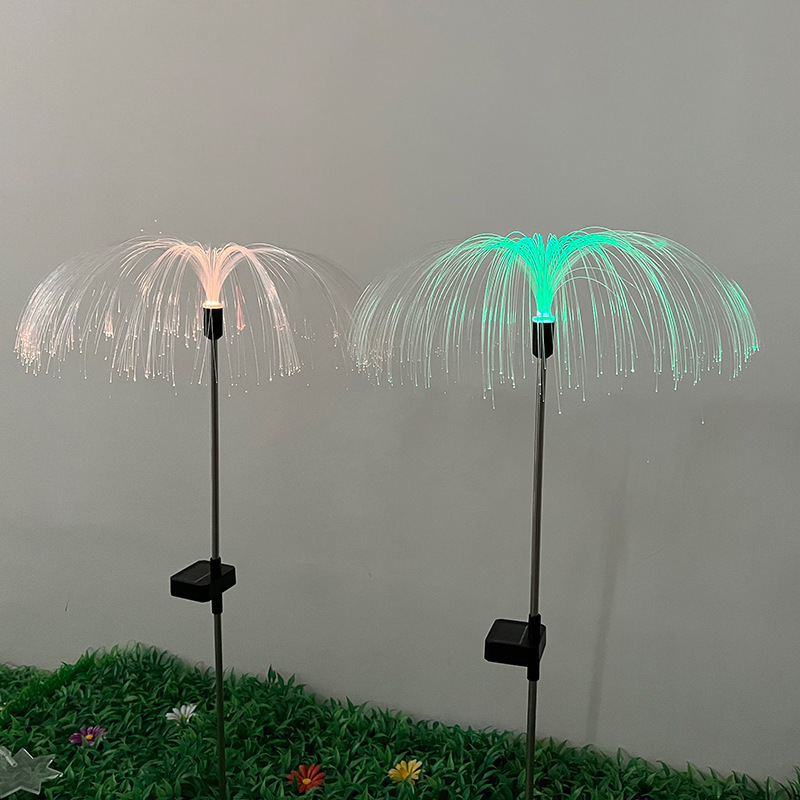 Howlighting Outdoor Waterproof Fireworks Lawn Patio Landscape Holiday Decoration LED Flower Jellyfish Solar Garden Light