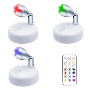 Howlighitng 13-color Adjustable Led Remote Wireless Battery Operated Accent Lights Spotlight for Home