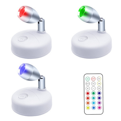 Howlighitng 13-color Adjustable Led Remote Wireless Battery Operated Accent Lights Spotlight for Home