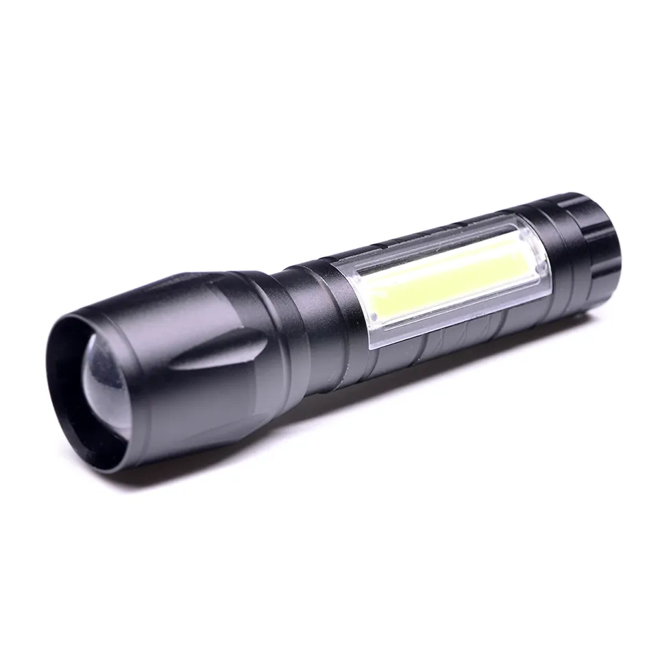 Howlighting Rechargeable USB Rechargeable Portable COB Waterproof Telescopic Zoom 3 Modes LED Torch Emergency Mini Flashlight