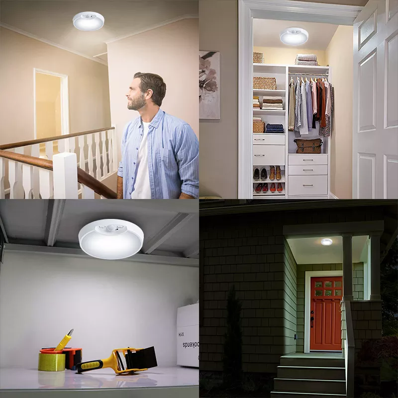 Howlighting Motion Sensor Ceiling Light Battery remote control Operated Indoor/Outdoor LED Ceiling Night Lights