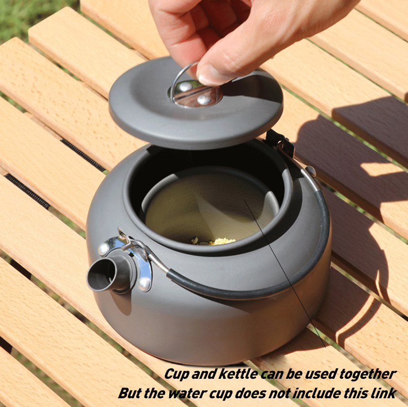 Howlighting 0.8L 1L Mini Aluminum Alloy Anodized Outdoor Camping Cooking Foldable Water Tea Kettle Coffee Pot