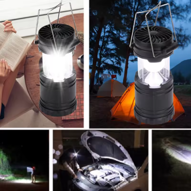 Howlighting Wiring-free Portable Waterproof Non-slip Emergency Led Camping Lights Outdoor Camping Lantern With Fan