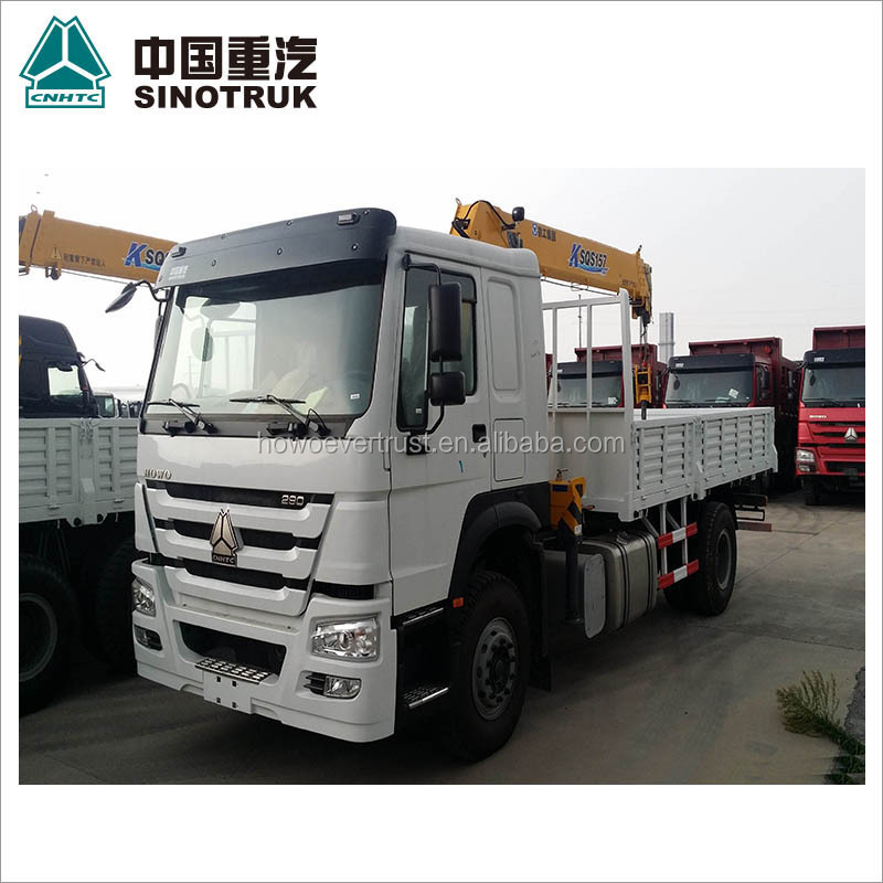 2024 hot sale 371hp SINOTRUK HOWO 6 ton used truck crane 6 ton used truck mounted crane