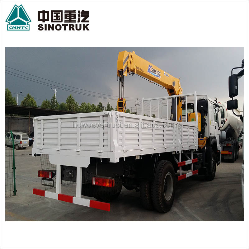 2024 hot sale 371hp SINOTRUK HOWO 6 ton used truck crane 6 ton used truck mounted crane