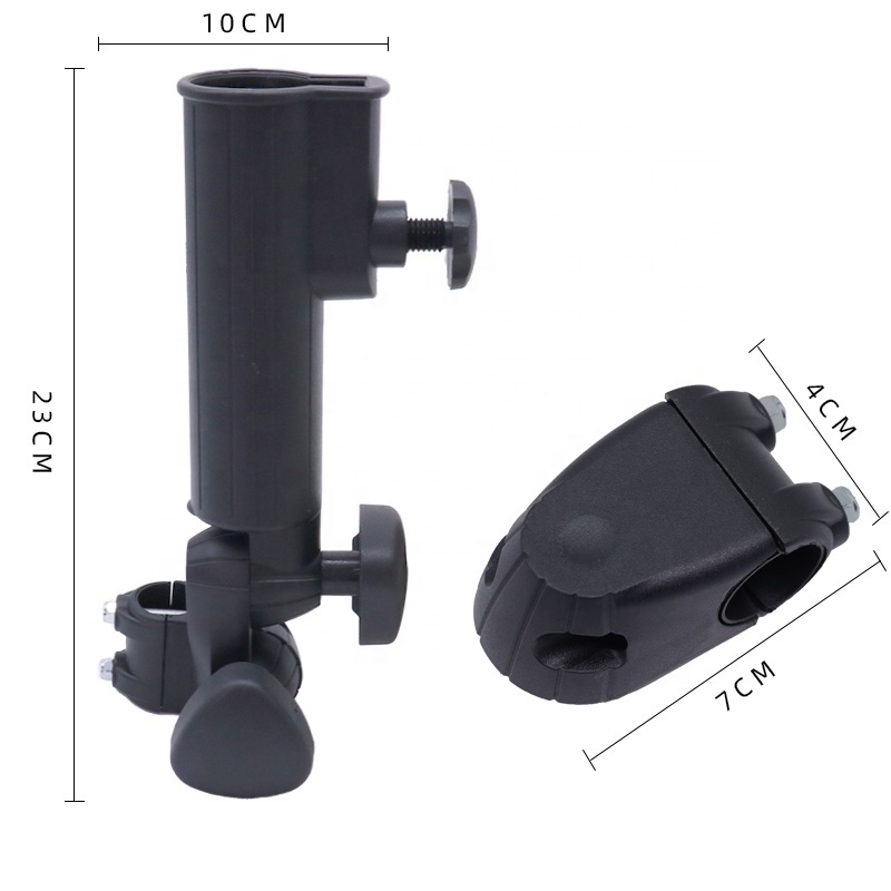 HOW TRUE Wholesale Golf Durable Umbrella Holder Stand Golf Accessories Outdoor Adjustable Plastic Golf Umbrella Trolley Holder