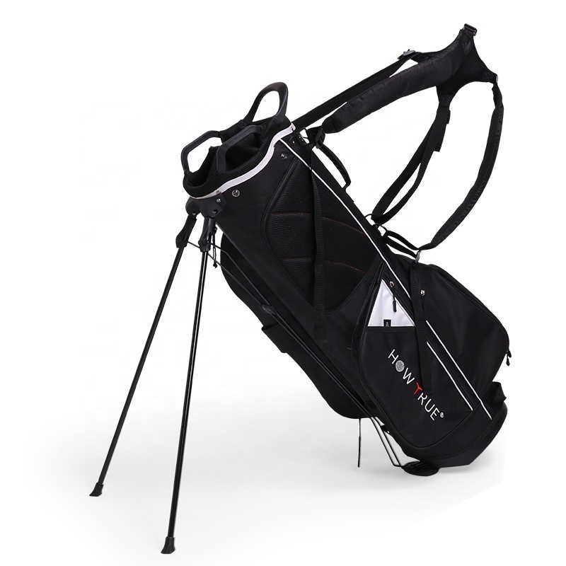 HOW TRUE Customized Oxford Cloth Black Disc Golf Bag Plastic Base Display Racks Bag 7 Holes Framework Super Light Golf Stand Bag