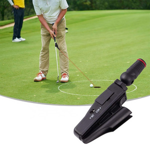 HOW TRUE Wholesale Black Plastic Golf Putter Laser Portable Golf Putting Aim Line Corrector Aids For Putter Training