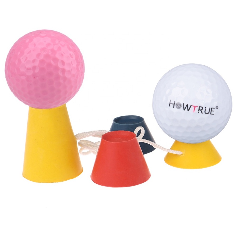 Wholesale Multicolor 4 Pieces/Set Winter Golf Tees Golf Practice Training Rubber Golf Tees Holder With 4 Different Heights