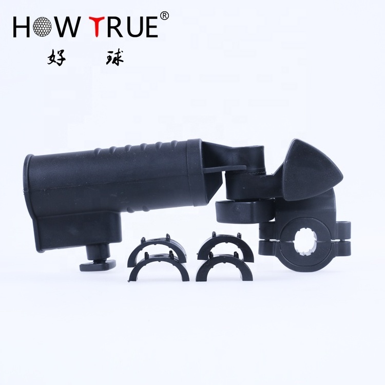 Black Plastic Golf Adjustable Umbrella Holder For Push Trolley