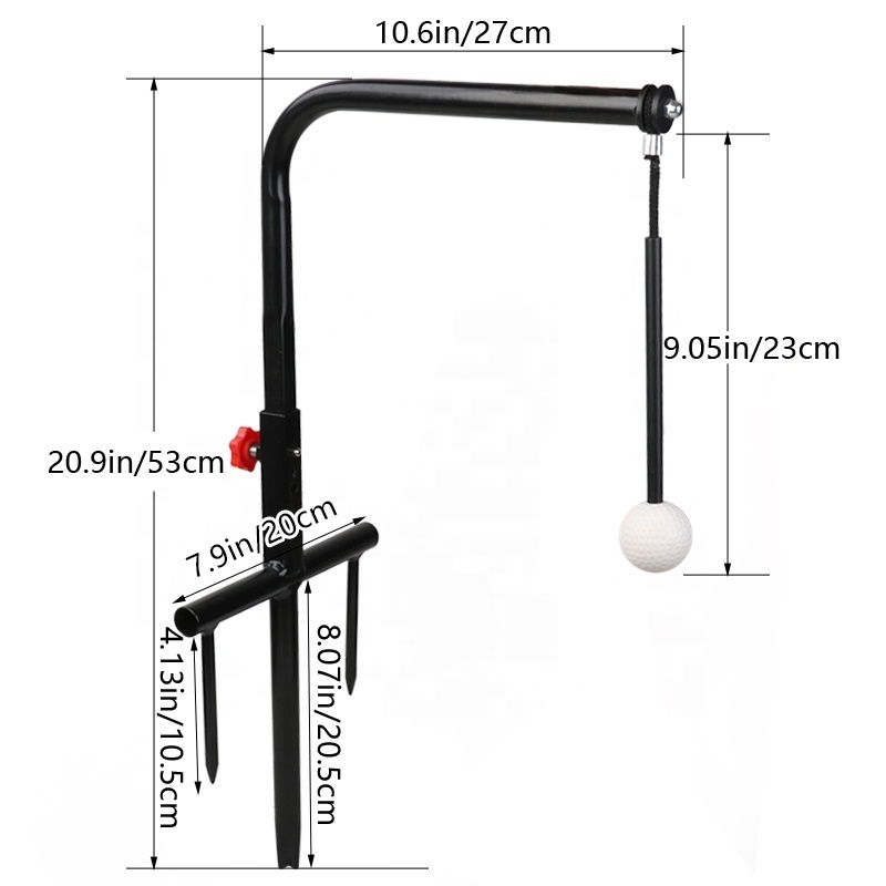 HOW TURE Outdoor Portable Golf Hitting Correct Practical Practicing Guide Pure Path  360 Rotation Golf Swing Trainer Aid