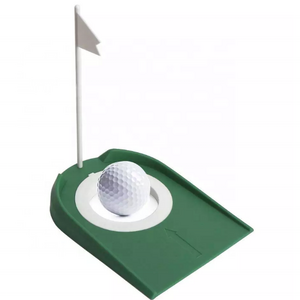 Wholesale Golf Hole Cup Trainer Accessories Plastic Golf Ball Putting Practice Plate Golf Putting Cup With Flag