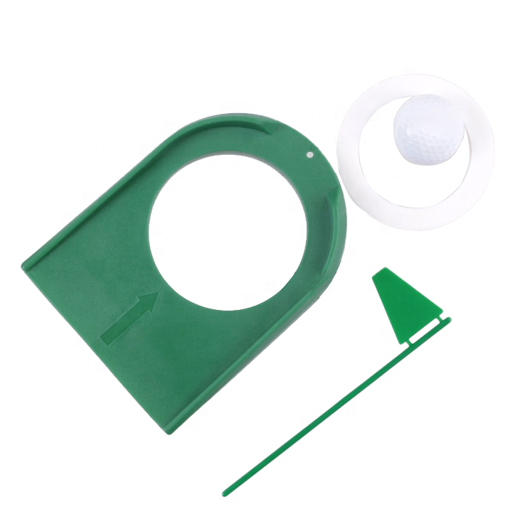 Wholesale Golf Hole Cup Trainer Accessories Plastic Golf Ball Putting Practice Plate Golf Putting Cup With Flag