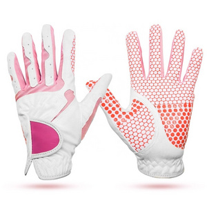 Wholesale Soft Breathable Microfiber Cloth Women's Golf Gloves Golf Sports Non-Slip Silicone Wear Resistant Ladies Golf Gloves