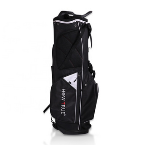 HOW TRUE Customized Oxford Cloth Black Disc Golf Bag Plastic Base Display Racks Bag 7 Holes Framework Super Light Golf Stand Bag