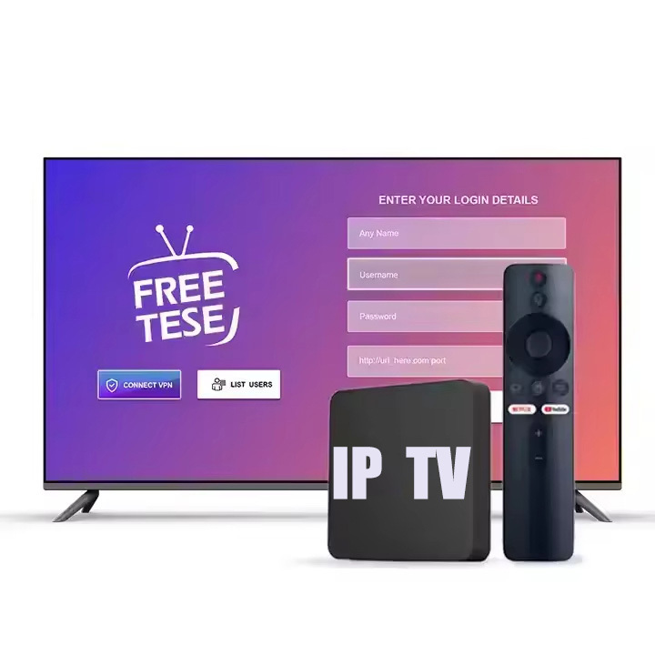 Free Test Set Top Box IP TV M3u Smart TV Panel Stable 12 Months Subscription Code for Android box TV stick