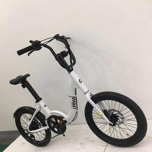 electric city bike 7 speed white girl cargo women shopping bike 20 inch hidden battery  electric bicycle