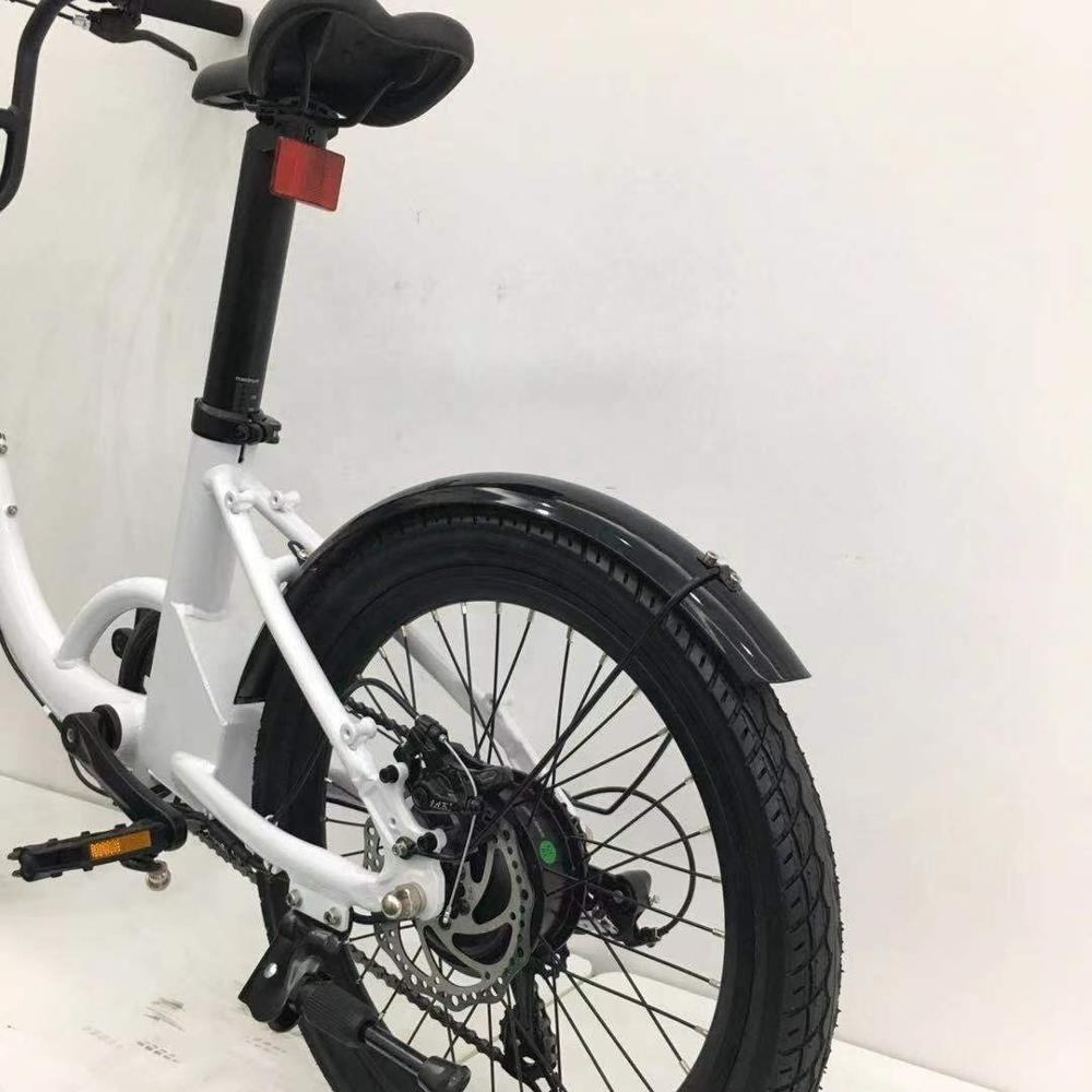 electric city bike 7 speed white girl cargo women shopping bike 20 inch hidden battery  electric bicycle