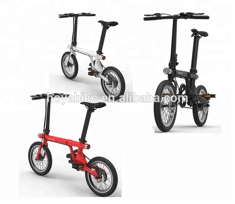 Hottech 14/16 Folding Electric Bike Launched Aluminum New 2018 Bicycle Lithium Battery Ce Rear Hub Motor Aluminum Alloy 