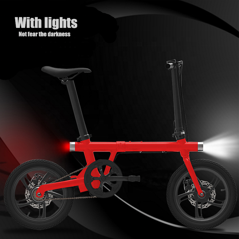 pliant electrique new style spoke wheel folding electric bike 16 inch with light