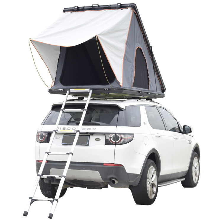 Custom logo Camping Aluminum Roof Top Tent Car Rooftop Tent Triangle Clam Shell Top Roof Tent