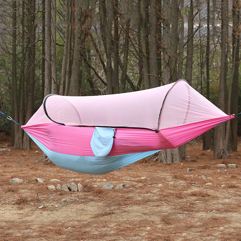 Custom Outdoor Camping Parachute Nylon Hammocks Lightweight 1-2 Person Hanging Swing Hammock Tent wholesale