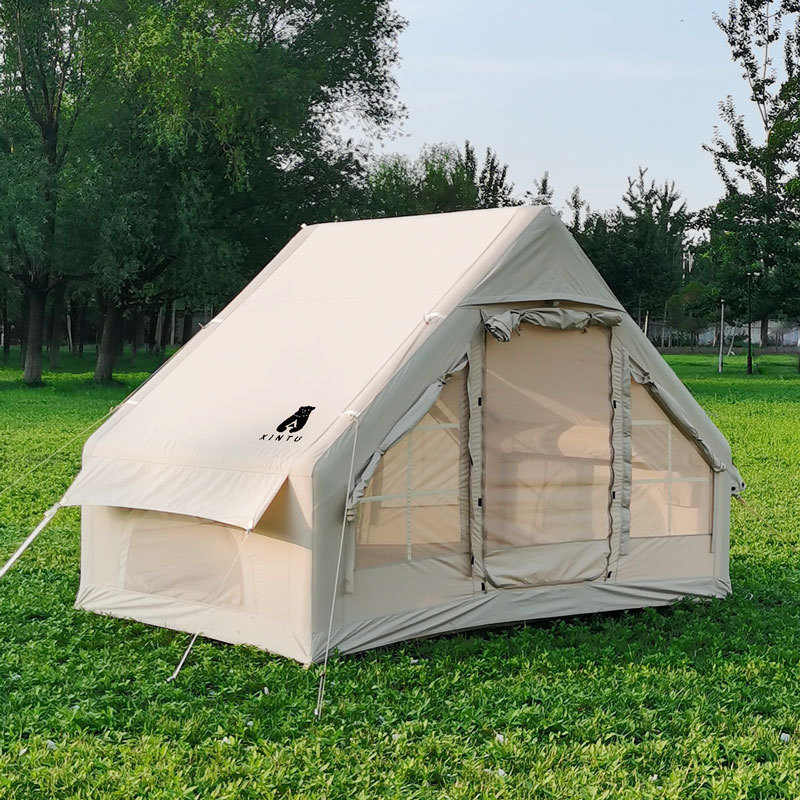 Hot Selling Factory Price Oxford Cloth Wild Outdoor Camping Tent House 2-4 People Inflatable air tent