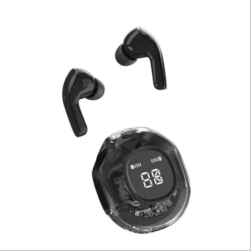 2024 Transparent Fashion ENC Noise Canceling Bluetooth 5.3 Earbuds Wireless Bluetooth Headset Works With All Mobile Phones