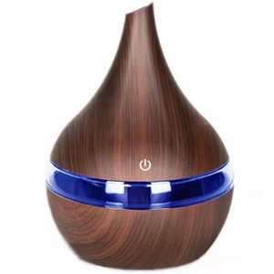 Essential Oil Diffuser 300ml Wooden Mini Air Ultrasonic Aromatherapy Cool Mist Car Humidifier 7 Ambient Light Lamp Auto shut-off