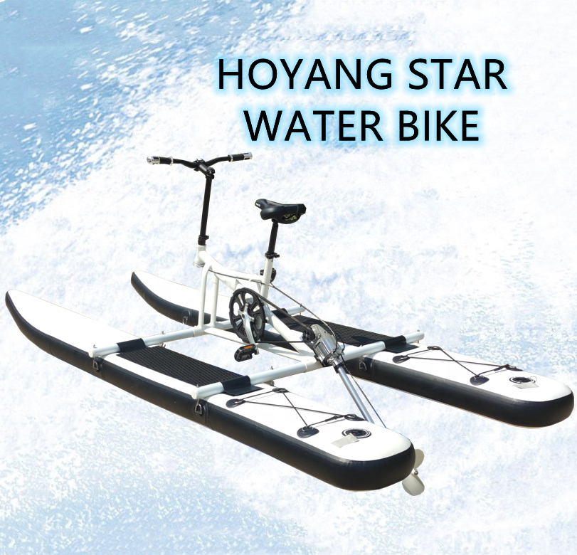 High quality single   Inflatable Water bike Water play equipment sea cycle  water bike pedal boat for sale