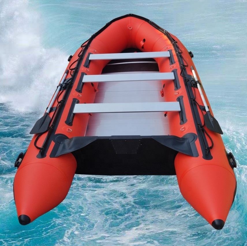 Orange red PVC inflatable boat High Quality Fishing  Inflatable water sports boat