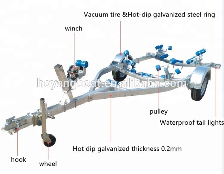 factory supply boat trailer inflatable boat trailer