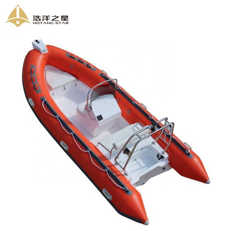 15.7ft 4.8M Deep V Fiberglass Inflatable Fishing Boat With Foot Step