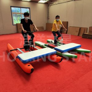 water bike 2021 New design Adult Pedal  PVC Inflatable High quality single   bike leisure equipment water pedal boats for sale