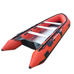 Orange red PVC inflatable boat High Quality Fishing  Inflatable water sports boat