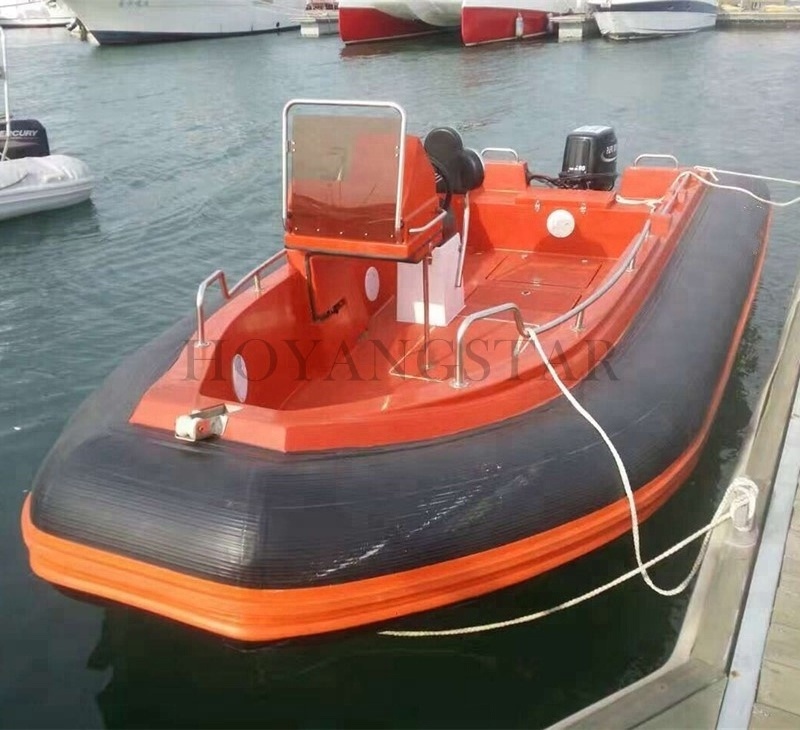 RIB580D boat 5.8meter fishing fiberglass pontoon boat