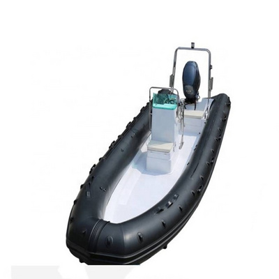 Luxury Super 22.3ft RIB  Fiberglass Inflatable Boat With Outboard Motor For Sale