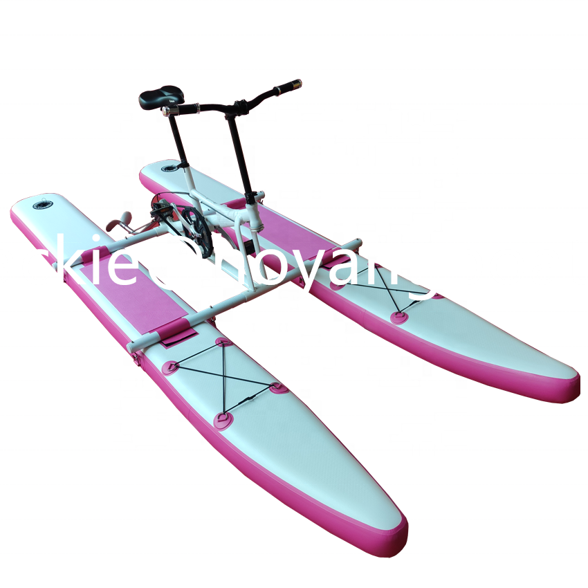 Adult Pedal PVC Inflatable Pink water bike leisure equipment water pedal boats for sale