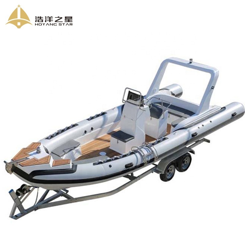 Custom 13 Person Electric RIB 760 Inflatable Boat With Steering Wheel