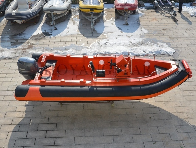 RIB580D boat 5.8meter fishing fiberglass pontoon boat